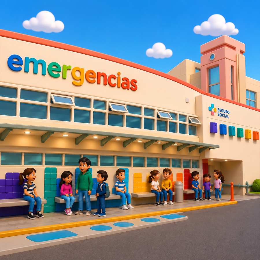 Fachada de emergencias del hospital