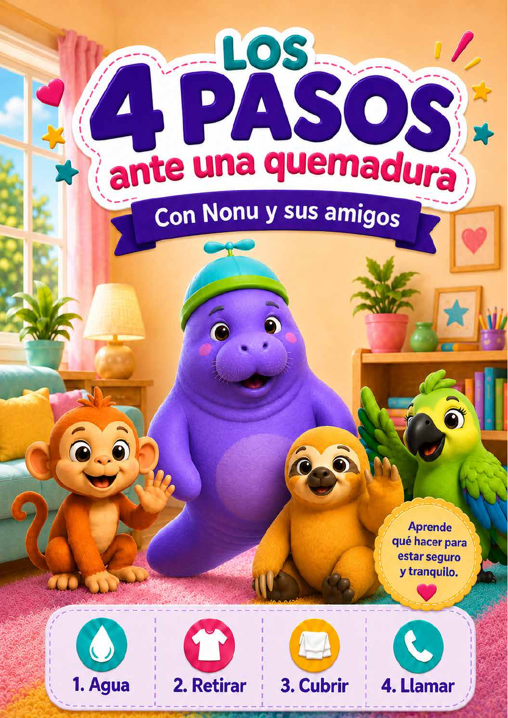 Portada del afiche de los 4 pasos