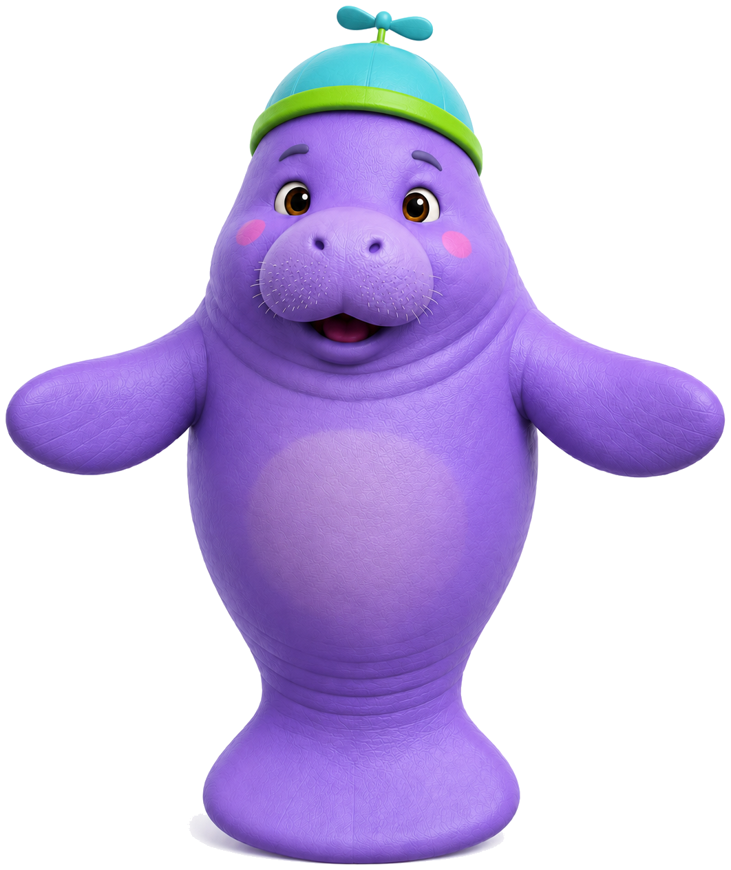 Nonu sonriendo con gorra turquesa