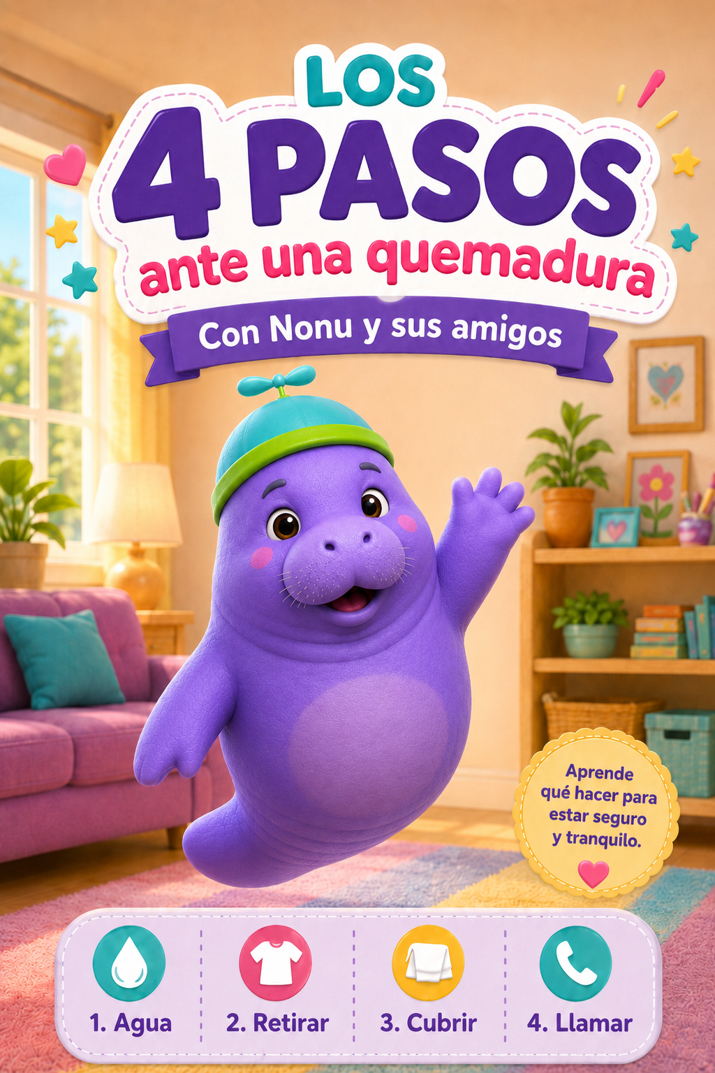 Portada del cuento Los 4 pasos ante una quemadura